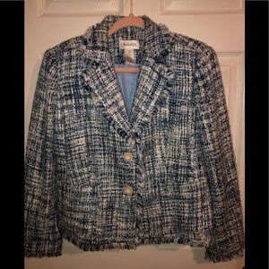 Chadwicks blue tweed blazer. Size 12P